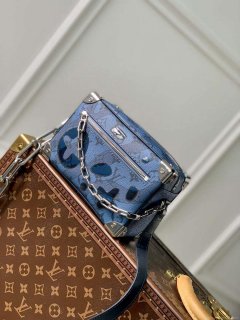 LV M22588 Louis Vuitton Mini Soft Trunk Bag Abyss Blue