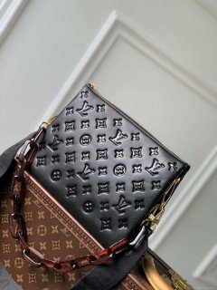 LV M57790 Louis Vuitton Coussin PM Handbag Black