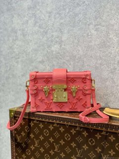 LV M20745 Louis Vuitton Petite Malle Handbag Fluo Pink