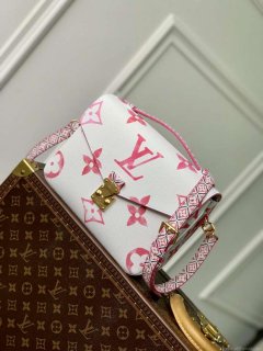 LV M23055 Louis Vuitton Pochette Métis MM Handbag Pink