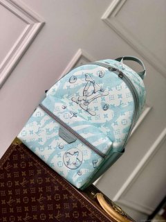 LV M22519 Louis Vuitton Discovery Backpack Crystal Blue