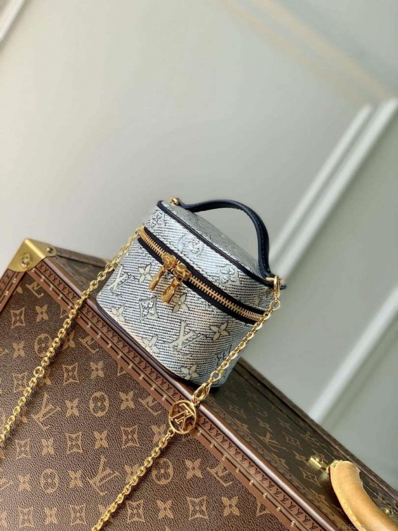 LV M82467 Louis Vuitton Micro Vanity Miniature Bag Blue