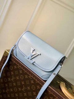 LV M59461 Louis Vuitton Buci Handbag Epi Leather Cloud Blue