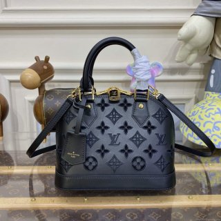 LV M22878 Louis Vuitton Alma BB Handbag Black