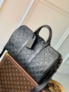 LV M22765 Louis Vuitton Keepall Bandoulière 35 Bag Black