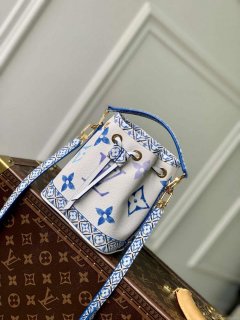 LV M82386 Louis Vuitton Nano Noé Bucket Bag Blue