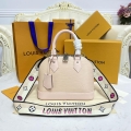 LV M40302 Louis Vuitton Alma BB Epi Handbag Nude with beige