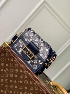 LV M22826 Louis Vuitton Mini Dauphine Handbag Blue