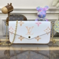 LV M82520 Louis Vuitton Felicie Pochette Monogram Empreinte Bag Beige