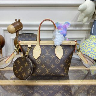 LV M46705 Louis Vuitton Neverfull BB Handbag Beige