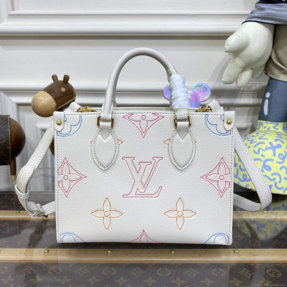 LV M46629 Louis Vuitton OnTheGo PM Handbag Beige