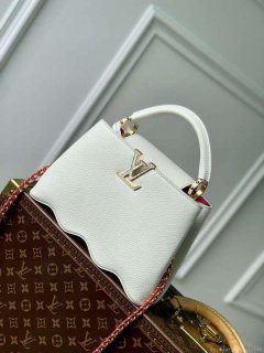 LV M22121 Louis Vuitton Capucines BB Handbag Snow White