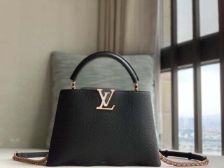 LV M22121 Louis Vuitton Capucines BB Handbag Black