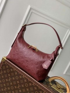 LV M46610 Louis Vuitton Sac Sport Bag Wine Red