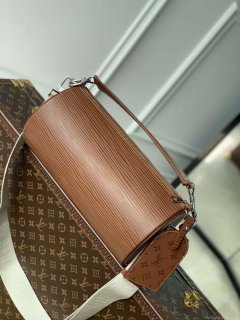 LV M23092 Louis Vuitton Soft Polochon Cross-body Bag Cognac