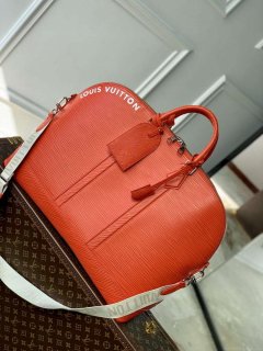 LV M23717 Louis Vuitton Alma Travel GM Bag Vermillon Red