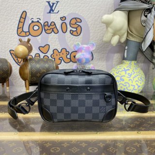 LV M82542 Louis Vuitton Nano Alpha Bag Black grid