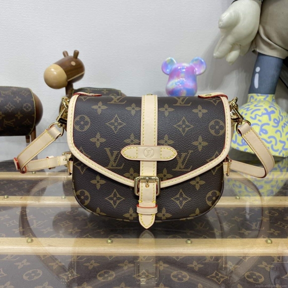 LV M46740 Louis Vuitton Saumur BB Saddle Bag Brown