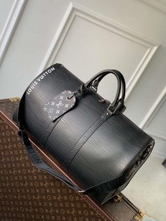 LV M23721 Louis Vuitton Keepall Bandoulière 50 Bag Black