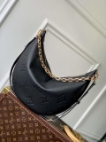 Louis Vuitton LV M46725 Loop Hobo Bag Monogram Empreinte Black