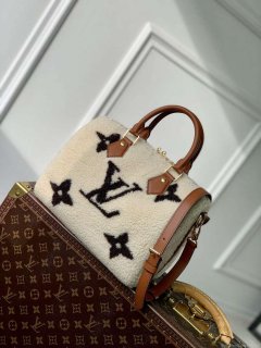 Louis Vuitton LV M23468 Speedy Bandoulière 25 Bag Cream/Brown