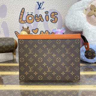 LV M82855 Louis Vuitton Pochette Voyage MM Bag Orange