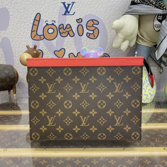 LV M82857 Louis Vuitton Pochette Voyage MM Bag Red