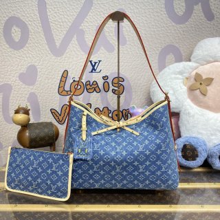 LV M46855 Louis Vuitton CarryAll MM Bag Monogram Denim