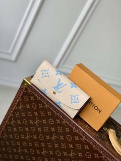 LV M82341 Louis Vuitton Emilie Wallet Blue