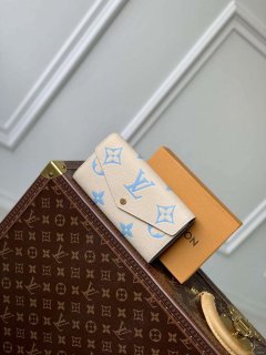 LV M81049 Louis Vuitton Sarah Wallet Blue