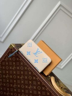 LV M69794 Louis Vuitton Zippy Wallet Blue