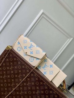 LV M82610 Louis Vuitton Pochette Félicie Bag Blue