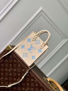 LV M81416 Louis Vuitton Petit Sac Plat Bag Blue