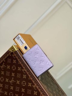 LV M82515 Louis Vuitton Cléa Wallet Monogram empreinte Purple