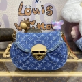 LV M46829 Louis Vuitton Sunset Monogram Denim Handbag Blue