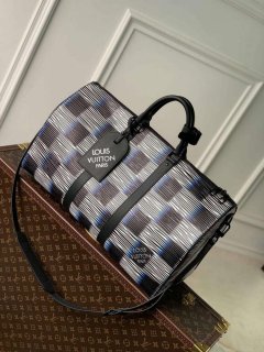 LV M23771 Louis Vuitton Keepall Bandoulière 50 Bag Blue Moon