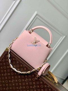 LV M23363 Louis Vuitton Capucines MM Handbag Jasmine Pink