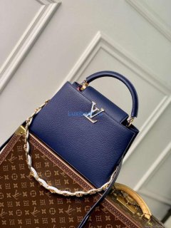 LV M23199 Louis Vuitton Capucines MM Handbag French Blue