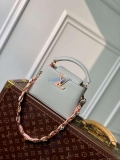 LV M23280 Louis Vuitton Capucines Mini Handbag Ice Grey