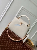 LV M23280 Louis Vuitton Capucines MM Handbag Ice Grey