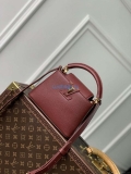 LV M25128 Louis Vuitton Capucines Mini Handbag Griotte Red