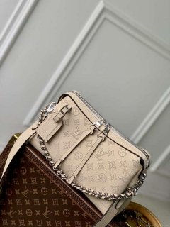 LV M24114 Louis Vuitton Hand It All PM Bag Mahina Crème Beige