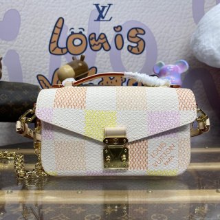 LV N40749 Louis Vuitton Pochette Métis East West Bag Peach