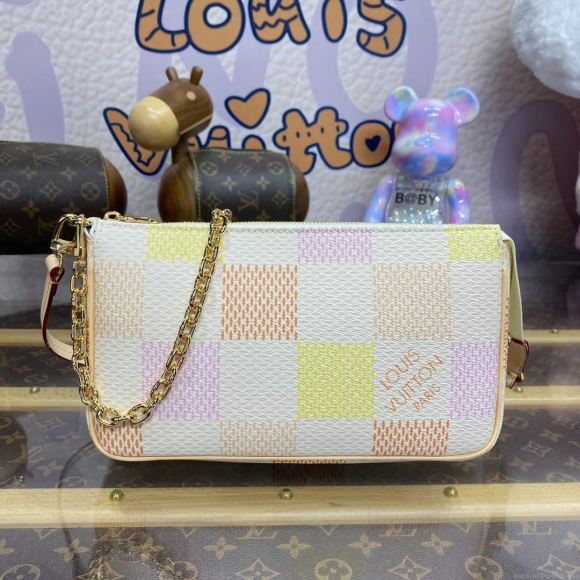 LV N40642 Louis Vuitton Pochette Accessoires Bag Peach Pink