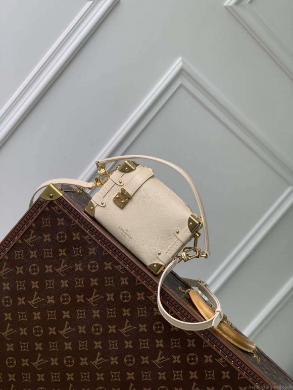 LV M23915 Louis Vuitton Side Trunk PM Bag Chalk