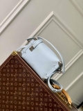 LV M25160 Louis Vuitton Side Trunk MM Handbag Olympe Blue