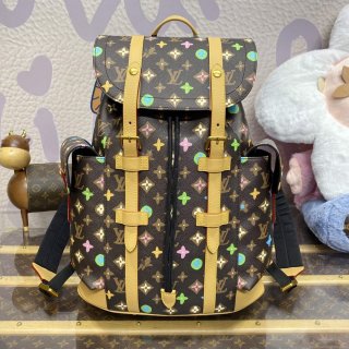 LV M25240 Louis Vuitton Christopher MM Backpack Chocolate