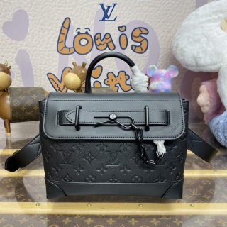 LV M24436 Louis Vuitton Steamer PM Bag Black