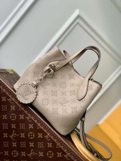 LV M21849 Louis Vuitton Blossom PM Mahina Tote Bag Galet