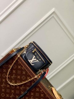 LV M85636 Louis Vuitton Mini Bumbag Navy Blue / Cream